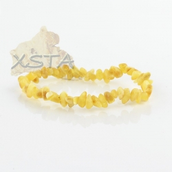 Matt raw beads amber bracelet